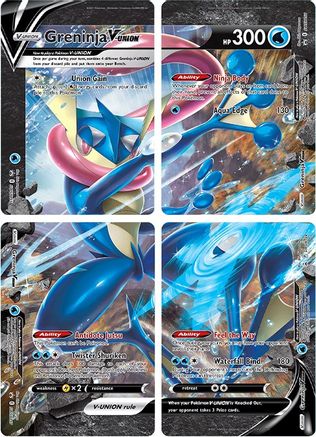 [PKM-R] Greninja V-Union (Set of 4) [Sword & Shield: Black Star Promos]