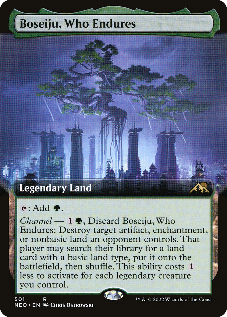 {R} Boseiju, Who Endures (Extended Art) [Kamigawa: Neon Dynasty][NEO 501]