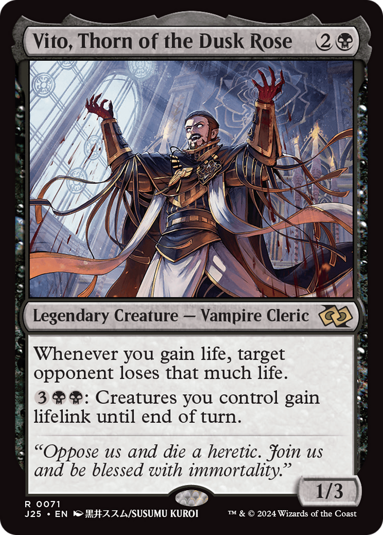 {R} Vito, Thorn of the Dusk Rose (Anime) [Foundations Jumpstart][J25 071]