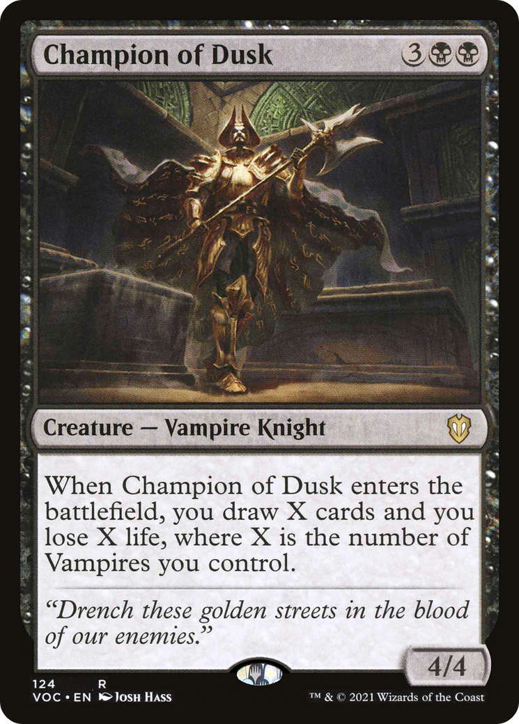 {R} Champion of Dusk [Innistrad: Crimson Vow Commander][VOC 124]