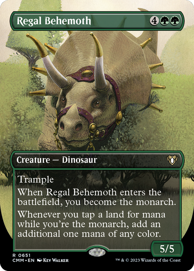 {R} Regal Behemoth (Borderless Alternate Art) [Commander Masters][CMM 651]