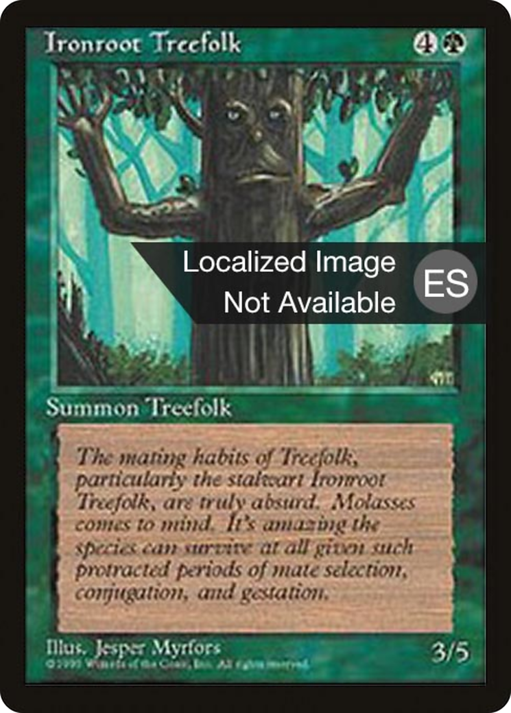 {F} Ironroot Treefolk [Fourth Edition (Foreign Black Border)][FBB 4ED 253]