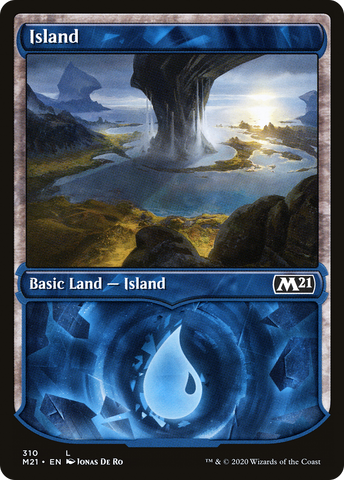 {B}[M21 310] Island (310) (Showcase) [Core Set 2021]