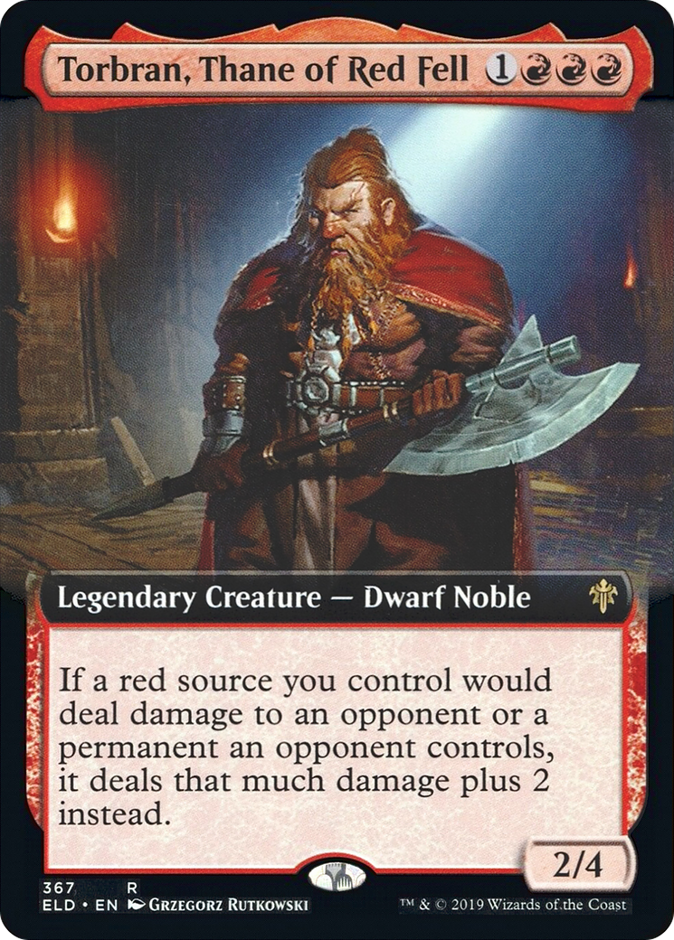 {R} Torbran, Thane of Red Fell (Extended Art) [Throne of Eldraine][ELD 367] - Misty Mountain Games