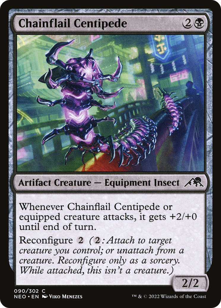 {C} Chainflail Centipede [Kamigawa: Neon Dynasty][NEO 090]