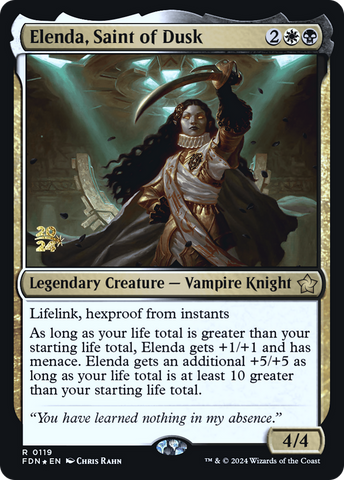 {@R} Elenda, Saint of Dusk [Foundations Prerelease Promos][PR FDN 119]