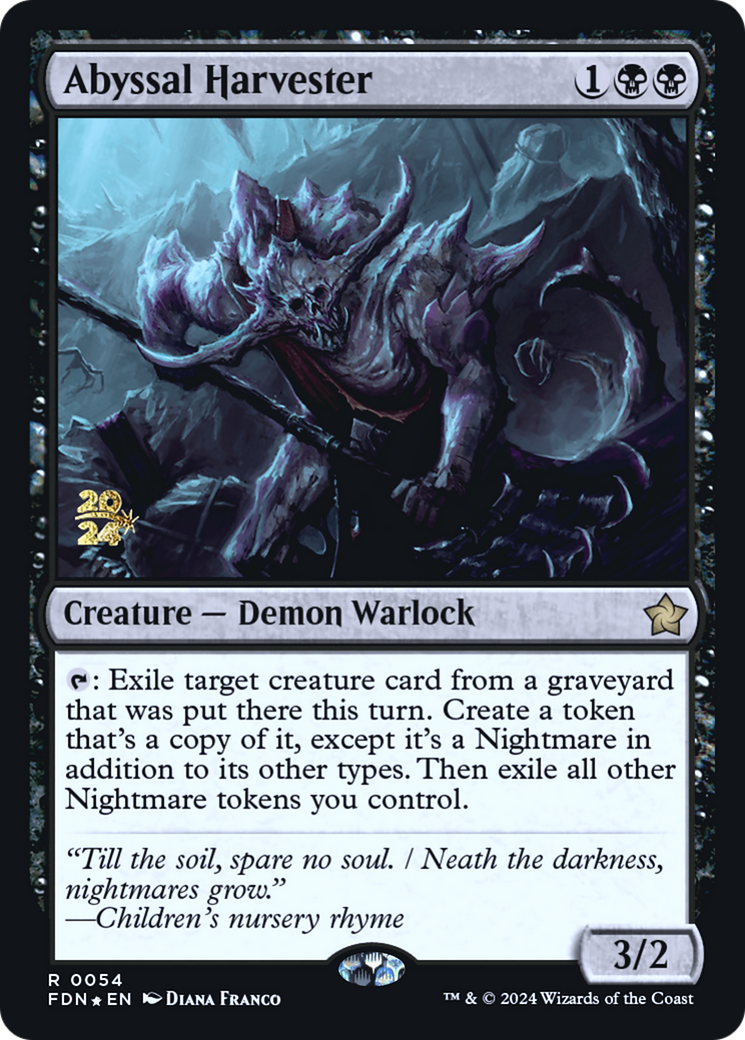{@R} Abyssal Harvester [Foundations Prerelease Promos][PR FDN 054]