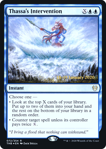 {R} Thassa's Intervention [Theros Beyond Death Prerelease Promos][PR THB 072]