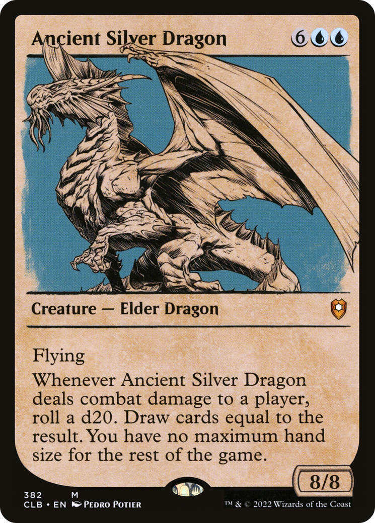 {R} Ancient Silver Dragon (Showcase) [Commander Legends: Battle for Baldur's Gate][CLB 382]