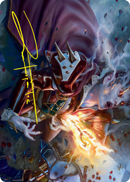 {A} Flame-Blessed Bolt Art Card (Gold-Stamped Signature) [Innistrad: Crimson Vow Art Series][GS AVOW 044]