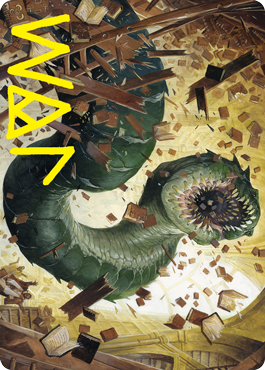 {A} Bookwurm Art Card (Gold-Stamped Signature) [Strixhaven: School of Mages Art Series][GS ASTX 014]
