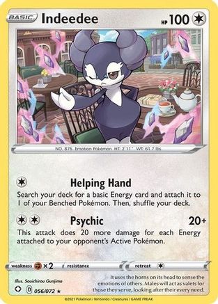 [PKM-R] Indeedee (056/072) (Theme Deck Exclusive) [Sword & Shield: Shining Fates]