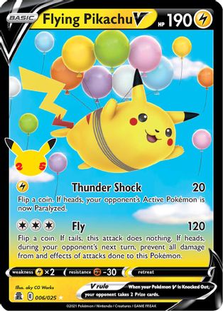 [PKM-R] Flying Pikachu V (006/025) [Celebrations: 25th Anniversary]