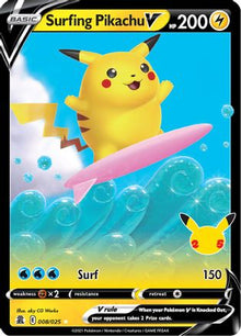 [PKM] Surfing Pikachu V (008/025) [Celebrations: 25th Anniversary]