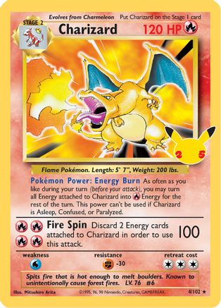 [PKM] Charizard (4/102) [Celebrations: 25th Anniversary - Classic Collection]