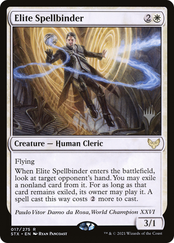 {R} Elite Spellbinder (Promo Pack) [Strixhaven: School of Mages Promos][PP STX 017]