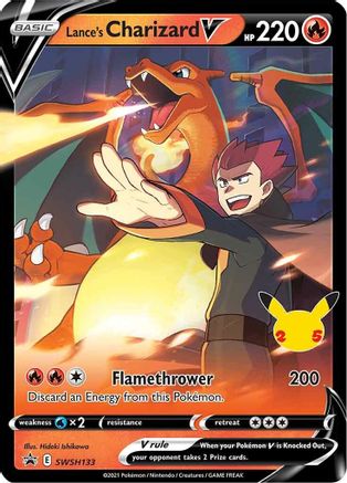 [PKM-R] Lance's Charizard V (SWSH133) (Celebrations) [Sword & Shield: Black Star Promos]