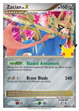 [PKM-R] Zacian LV.X (SWSH135) (Celebrations) [Sword & Shield: Black Star Promos]