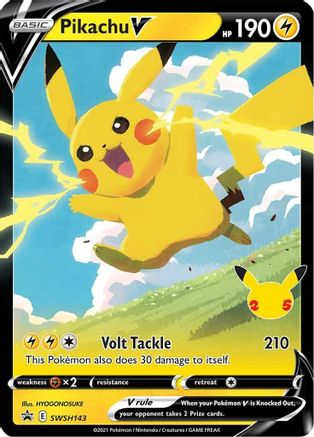 [PKM] Pikachu V (SWSH143) (Celebrations) [Sword & Shield: Black Star Promos]