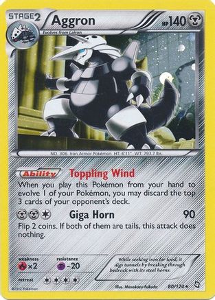 [PKM-R] Aggron (80/124) (Cosmos Holo) [Black & White: Dragons Exalted]