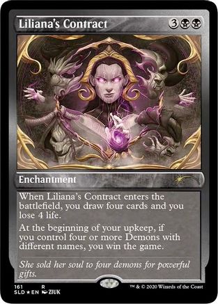 {R} Liliana's Contract (Foil Etched) [Secret Lair Drop Series][ET SLD 161]