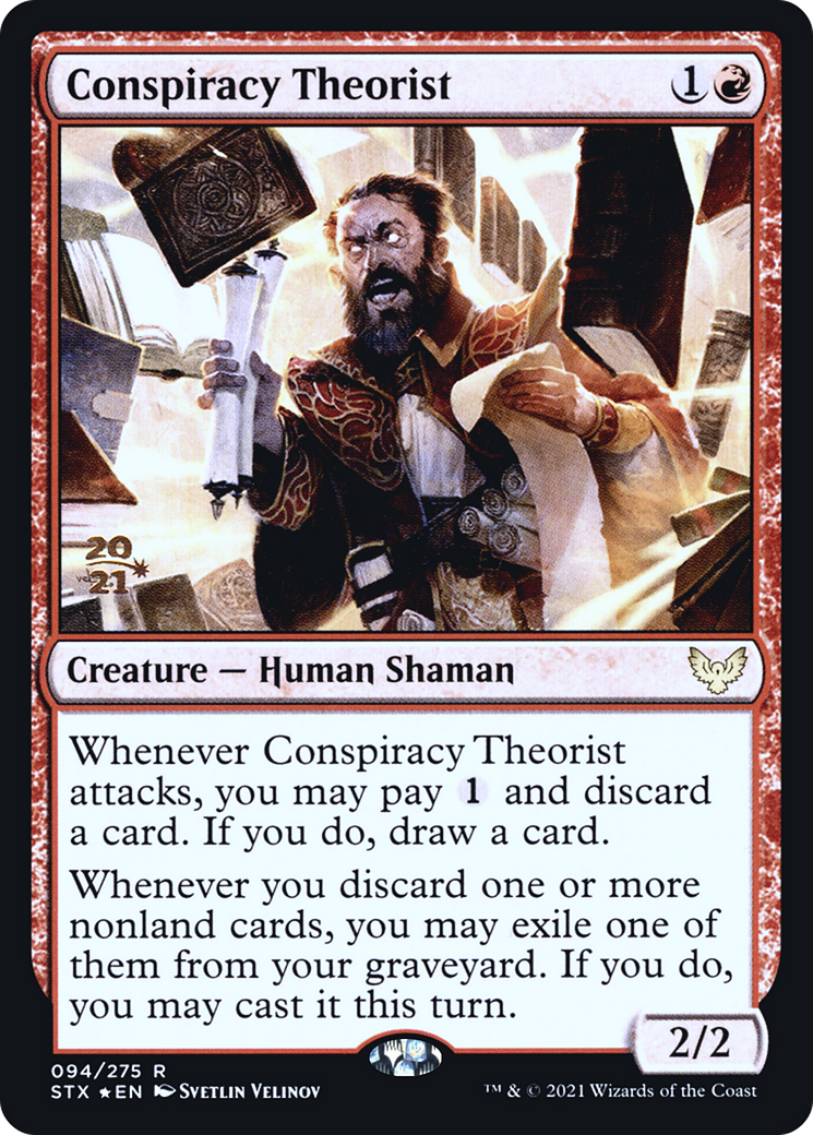 {R} Conspiracy Theorist [Strixhaven: School of Mages Prerelease Promos][PR STX 094]