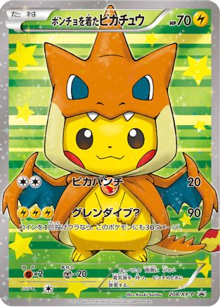 [PKM] Poncho-wearing Pikachu - 208/XY-P Holofoil [XY Promos]