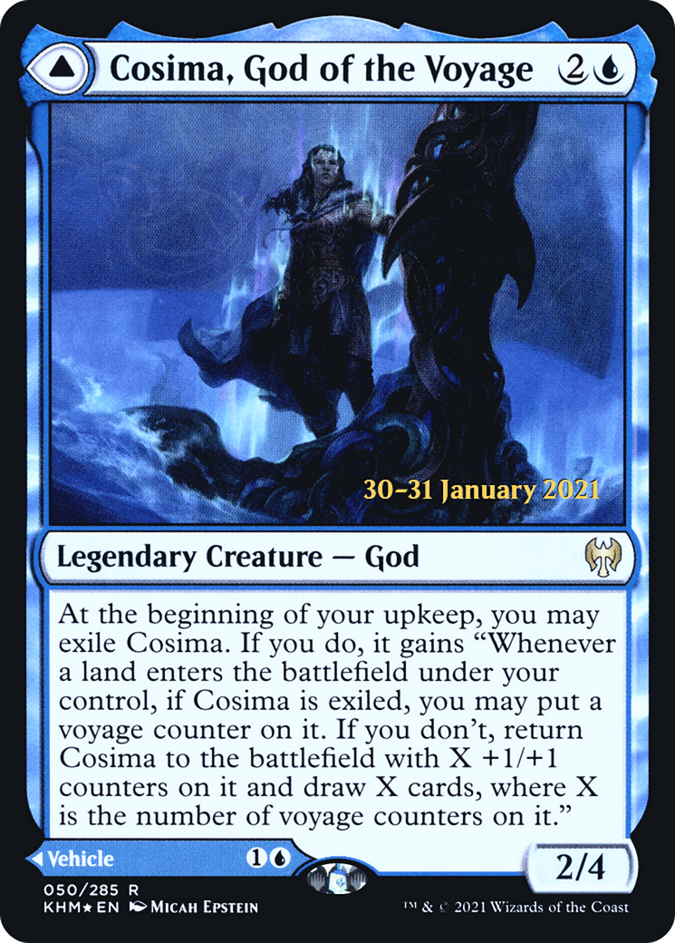 {R} Cosima, God of the Voyage // The Omenkeel [Kaldheim Prerelease Promos][PR KHM 050]