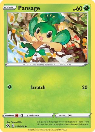 [PKM] Pansage (007/264) [Sword & Shield: Fusion Strike]