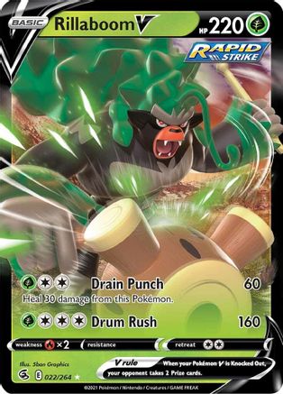 [PKM] Rillaboom V (022/264) [Sword & Shield: Fusion Strike]