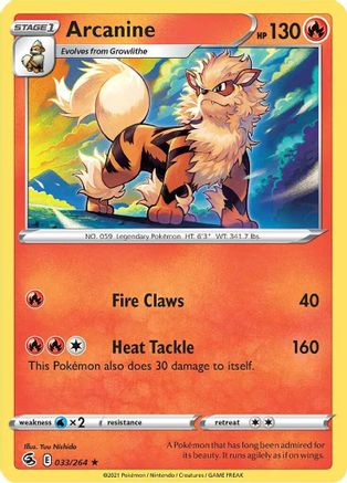 [PKM-R] Arcanine (033/264) [Sword & Shield: Fusion Strike]