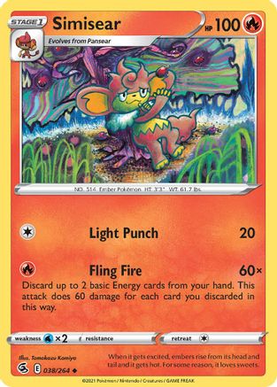[PKM] Simisear (038/264) [Sword & Shield: Fusion Strike]