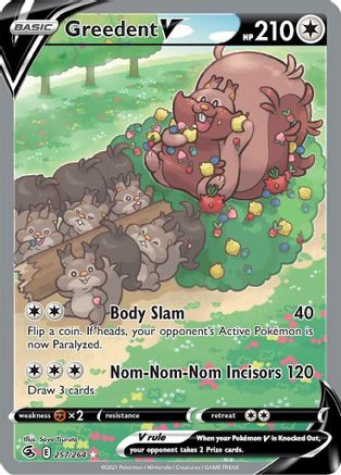 [PKM-R] Greedent V (257/264) [Sword & Shield: Fusion Strike]