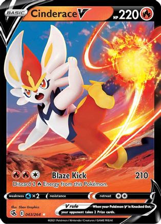 [PKM-R] Cinderace V (043/264) [Sword & Shield: Fusion Strike]