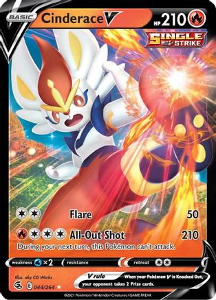 [PKM-R] Cinderace V (044/264) [Sword & Shield: Fusion Strike]