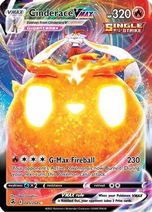 [PKM-R] Cinderace VMAX (045/264) [Sword & Shield: Fusion Strike]