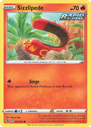 [PKM] Sizzlipede (047/264) [Sword & Shield: Fusion Strike]