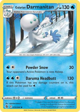 [PKM] Galarian Darmanitan (072/264) [Sword & Shield: Fusion Strike]
