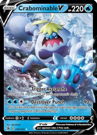 [PKM] Crabominable V (076/264) [Sword & Shield: Fusion Strike]
