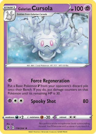 [PKM] Galarian Cursola (118/264) [Sword & Shield: Fusion Strike]