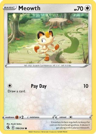 [PKM-C] Meowth (199/264) [Sword & Shield: Fusion Strike]