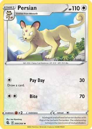 [PKM] Persian (200/264) [Sword & Shield: Fusion Strike]