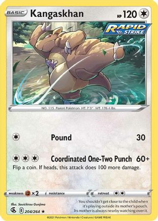 [PKM-R] Kangaskhan (204/264) [Sword & Shield: Fusion Strike]