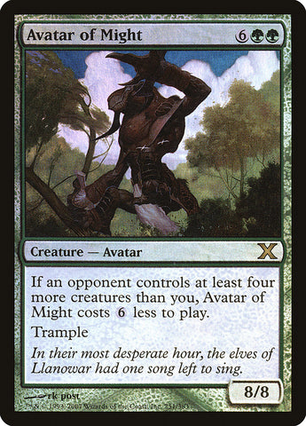 {R} Avatar of Might (Premium Foil) [Tenth Edition][FP 10E 251]