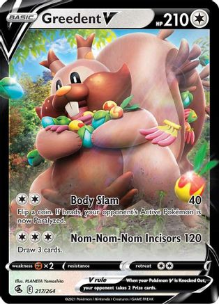 [PKM-R] Greedent V (217/264) [Sword & Shield: Fusion Strike]