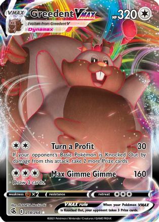 [PKM-R] Greedent VMAX (218/264) [Sword & Shield: Fusion Strike]