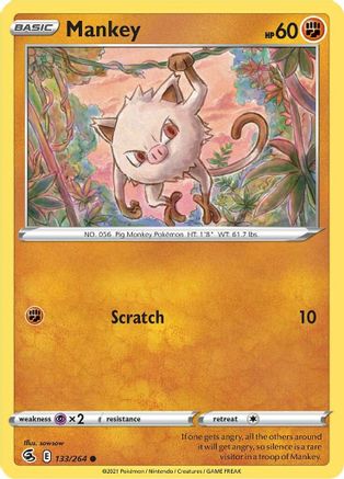 [PKM] Mankey (133/264) [Sword & Shield: Fusion Strike]