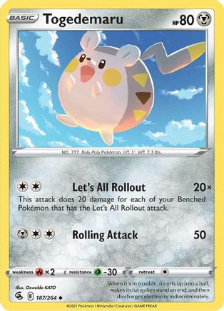 [PKM] Togedemaru (187/264) [Sword & Shield: Fusion Strike]
