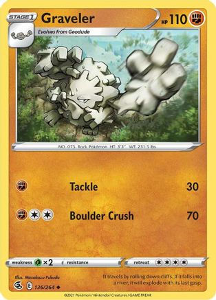 [PKM] Graveler (136/264) [Sword & Shield: Fusion Strike]