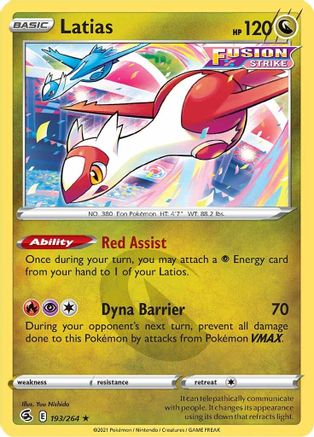 [PKM-R] Latias (193/264) [Sword & Shield: Fusion Strike]